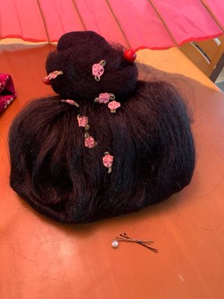 Disfraz japonesa kimono y paraguas