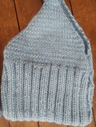 Babucce lana azzurre fatte a mano