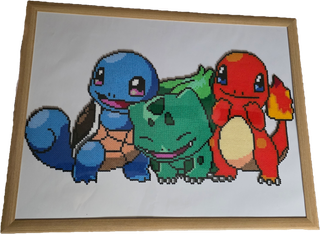 Cuadro Pokemon Hama Beads 90x50cm