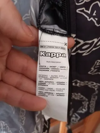Corta Vento Kappa Preto Tamanho Único