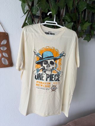 Camiseta One Piece Netflix Beige Talla L