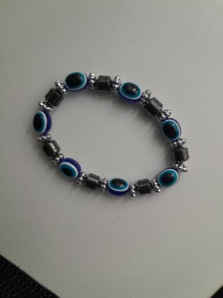 Pulseira Olho Grego Azul e Prata