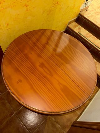 Mesa de comedor extensible de madera