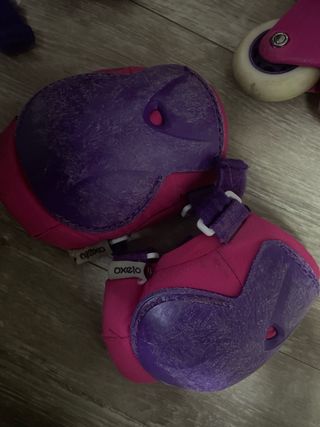 Patines y protecciones Decathlon rosas