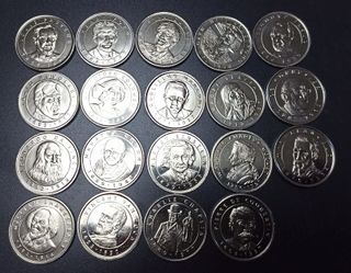 Lotto 19 monete/medaglie personaggi storici