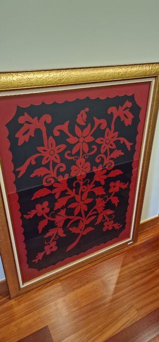 Quadro de lã feito à mão