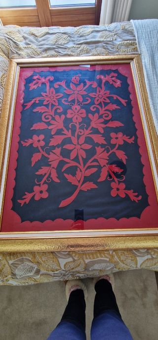 Quadro de lã feito à mão