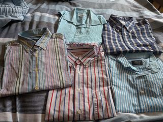 Lote 5 Camisas Mirto, CK, Brooks Brothers. Talla L