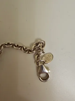 Pulsera Tous Corazón y Oso Plata