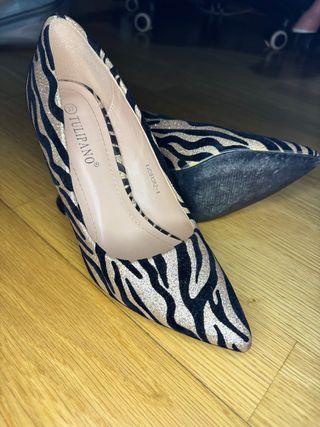 Scarpe Tulipano Zebrate Glitter N.37