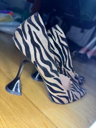 Scarpe Tulipano Zebrate Glitter N.37