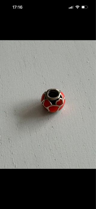 Pandora Charm Corazones Rojos y Plateados