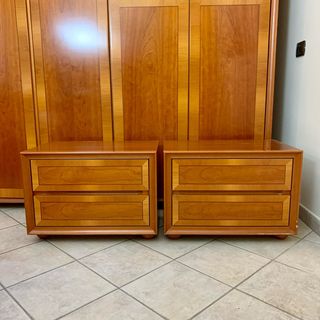 Coppia comodini legno stile classico