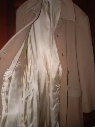 Cappotto lana e angora beige