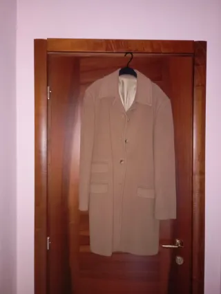 Cappotto lana e angora beige