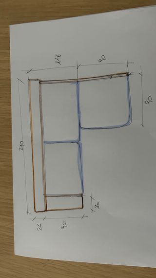 Divano 4 posti tessuto sfoderabile + libreria