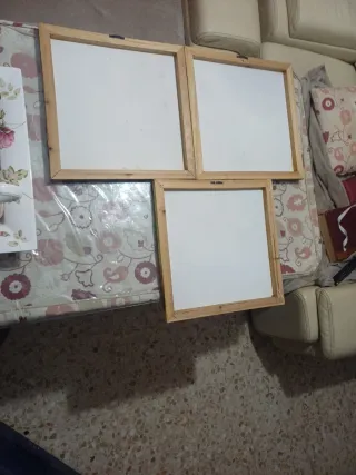 3 Cuadros de Orquídeas 38x38cm