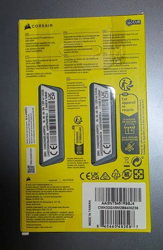 Memoria Corsair DDR5 32GB (2x16GB) 6400MHz