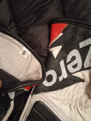 Guantes Zero Moto Negro Rojo Blanco