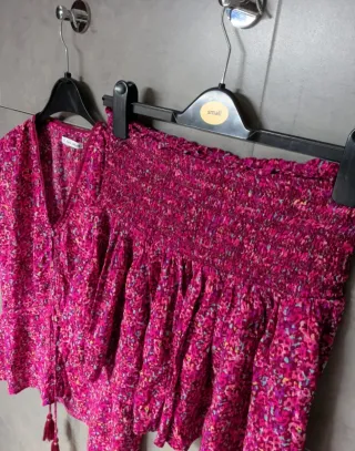 Conjunto Top y Falda Estampado Floral