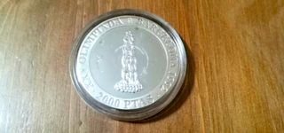 Monedas de Plata Barcelona 92, 2000 Pesetas.