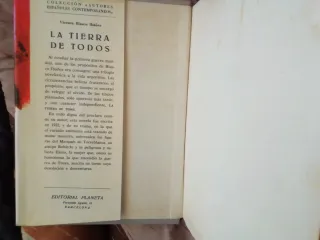 Libros Blasco Ibañez:La tierra de todos; La bodega