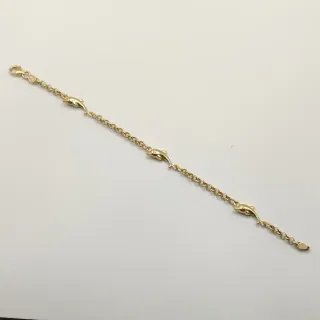 00578 Pulsera oro 18k eslabones delfines