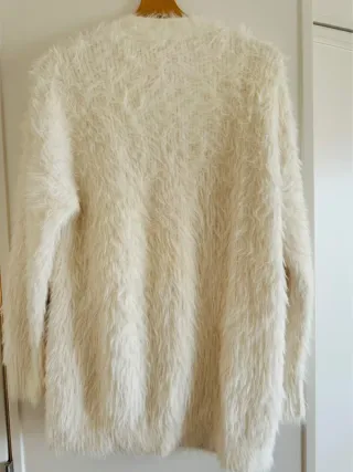 Casaco Lã Branco Massimo Dutti S