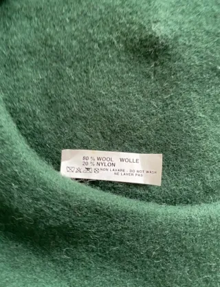 Cappello basco donna vintage verde
