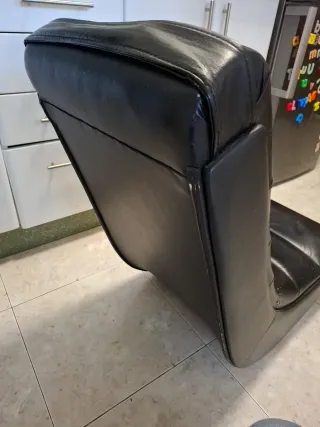 Butaca Balancín Cuero Sintético Negra