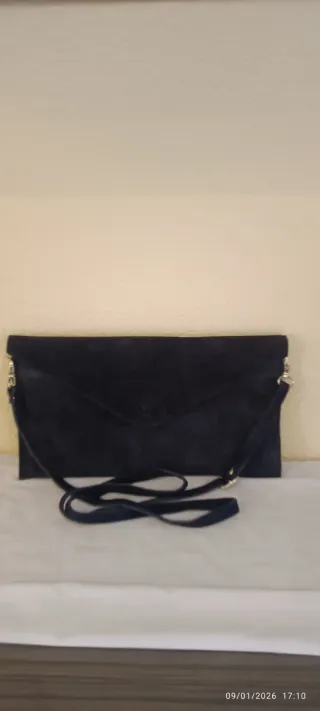 Bolso de ante azul marino