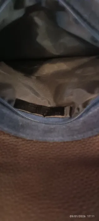 Bolso de ante azul marino