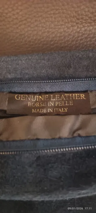 Bolso de ante azul marino