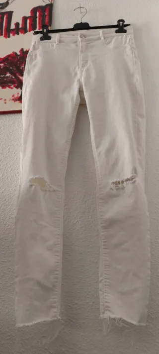 Pantalón blanco marca Zara talla M 38