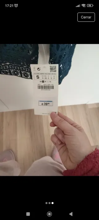 Chaqueta Zara calada Talla S