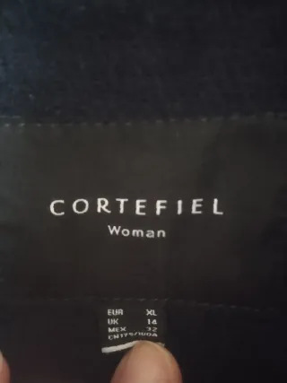 Abrigo Cortefiel azul marino mujer