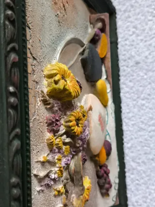 2 CUADROS MADERA 3D RELIEVE COLGAR BODEGA COCINA