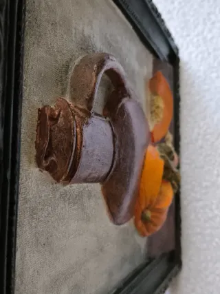 2 CUADROS MADERA 3D RELIEVE COLGAR BODEGA COCINA