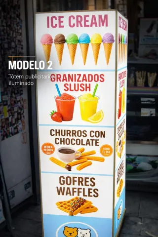 cartel publicitario luminoso