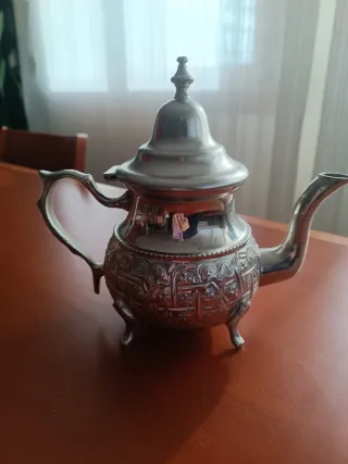 Juego Té Marroquí Tetera 6 Vasos Bandeja