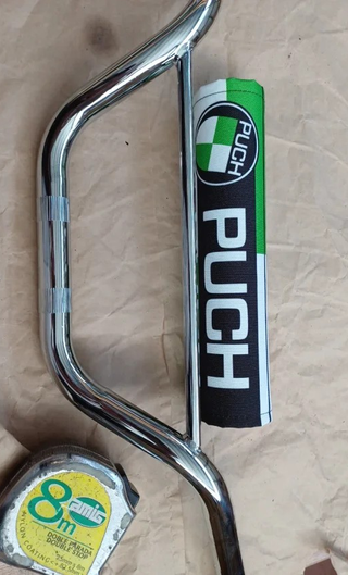 Manillar Cromado Puch + Protector