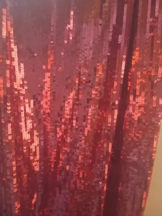 Vestido rosa lentejuelas con flecos