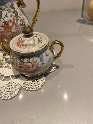 Set tris caffettiera, zuccheriera, lattiera vintag