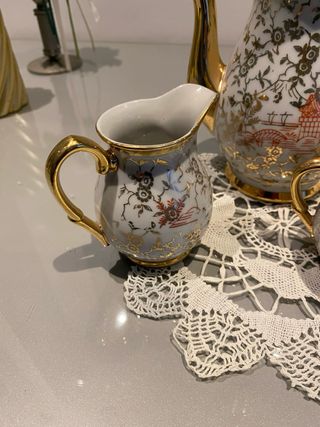 Set tris caffettiera, zuccheriera, lattiera vintag