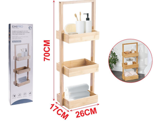 Estantería Bambú 3 Niveles Baño