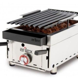 Barbacoa A Gas Piedra Volcánica ARILEX Con Parrill