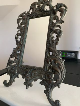 Specchio antico bronzo bellissimo e particolare