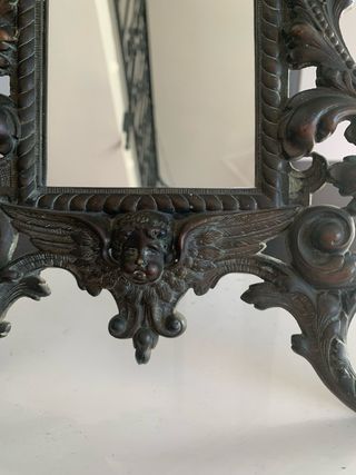 Specchio antico bronzo bellissimo e particolare