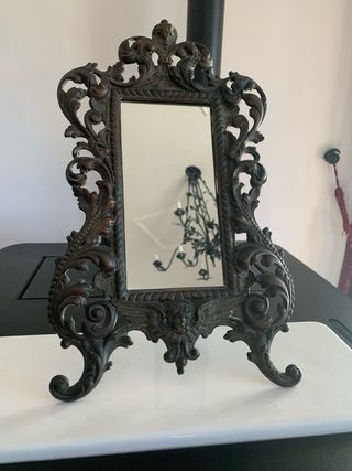 Specchio antico bronzo bellissimo e particolare