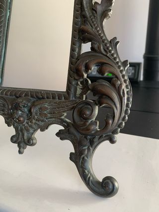 Specchio antico bronzo bellissimo e particolare